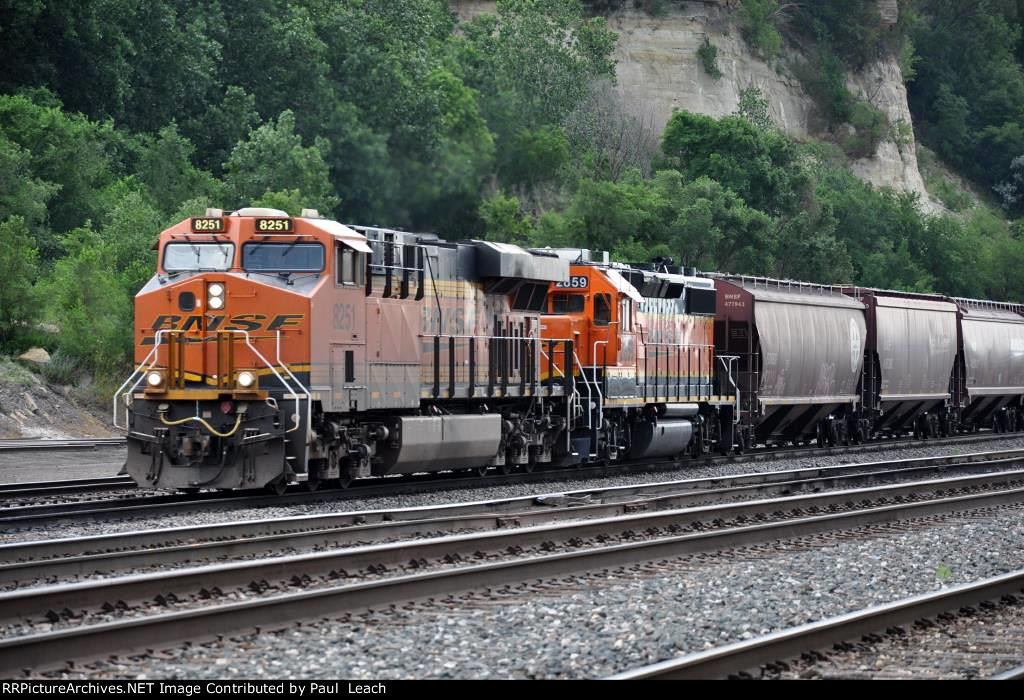 Westbound grain train